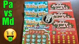 Pa Lottery | Holiday Gifts vs Md Lottery | Holiday Luck x5