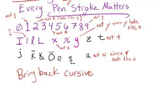 How to write your numbers and letters when doing math (Every Pen Stroke Counts)