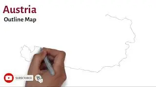 How to Draw Austria Outline Map For Beginners / How to Draw Austria Map / Outline Map Series