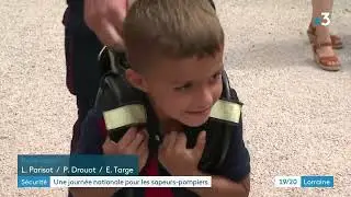Journée Nationale des sapeurs pompiers à Nancy - JT de France 3 - 19/20 du 25 Juin 2022