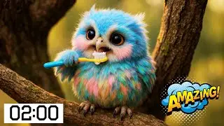 Brush Like An Owl Toothbrushing Song for Kids | Animal Magic Toothbrush Timer