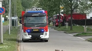 Grootwatertransport & Autoladder brandweer Oud-Beijerland rukken met spoed uit naar Mijnsheerenland
