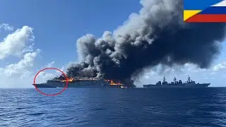 1 Minute Ago! US F-16 jets sink a North Korean cruiser carrying 5,000 troops to Russia.