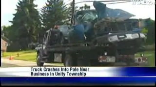 Crash Takes Down Pole, Wires, Knocks Out Power