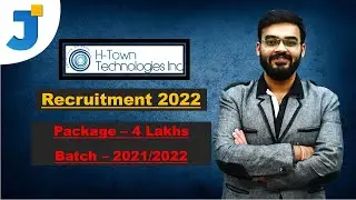 H-Town Technologies Recruitment | Package &ndash; 4 Lakhs | Batch &ndash; 2021/2022 Eligible | All Details