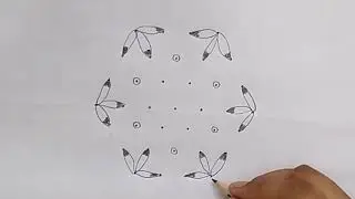Easy Rangoli designs with dots | 7*4 Simple Rangoli Designs | Kavitha homemaker