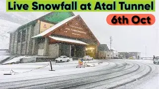 Live Scenes: First Snowfall of the Season at Atal Tunnel | 