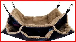 Petmolico Small Pet Hanging Triple Layer Warm Hammock Bed Cage Accessories Bedding Hideout Playing