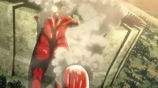 Attack on Titan: Colossal Titan breaches Shiganshina clip