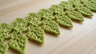 Beautiful Crochet Leaves in a Row | Easy and Simple Crochet Leaf Pattern for Beginners