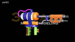 Sci-Fi Gun 3D Modeling &ndash; Part 1 | Base Blocking in Maya | 3DBaaz