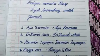 Belajar menulis huruf tegak bersambung untuk pemula | writing cursive | belajar menulis | #learning 