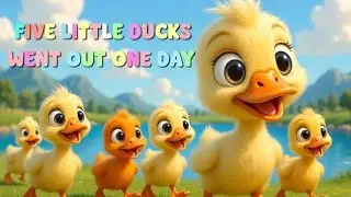 Five Little Ducks Went Out One Day 🦆🎵 | Fun Counting Song | Kids Rhyme | Bubble Beeps