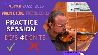 Practice violin with me- All State Violin Etude 2022-2023 Fiorillo 32  #practiceviolin