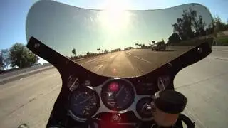 YAMAHA RZ500 WICKED MOTORSPORTS (AKA) WICKEDATV.COM ON A SUNDAY RIDE IN TRAFFIC