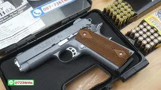 รีวิวแบลงค์กัน KUZEY M1911 COLT MK IV SERIES 80 สีสโมค 4 นิ้ว ด้ามไม้ Blank Gun