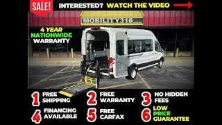 '19 Ford Transit Wheelchair Van 65k-Seats 11+ 2 Wheelchairs-FREE Shipping-6 Year Warranty $64k #6442