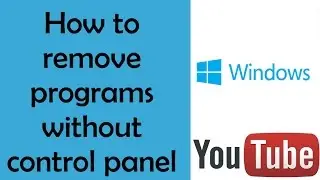 How to remove programs & software without control panel