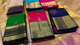 Bangalore Wholesale Pure Handloom Silk Saree Collection Single Courier World Wide Available