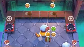 Overcooked 2 3-2, 4 stars (3 Players) Floor Borger🍔