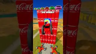 🌟Tiny Car Jump the Coca Cola Portal&hellip; and GROWS to IMPOSSIBLE SIZE! #shorts #beamngdrive