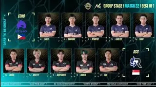 ECHO VS RSG (SG)ပွဲစဉ်လေးပါ(Group Stage)#mlbb #global #mobilelegends #groupstage #M4 #Day4