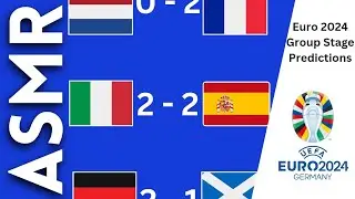 I predict every group stage score of EURO 2024 [ASMR Football Soccer]