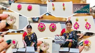 Tanishq Ruby , Emerald earrings/ Rings with price | Diamonds ring | original gemstone earrings/ Ring