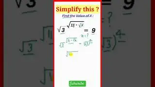 Find the value of x?/Math Olympiad Question #mathsolympiad