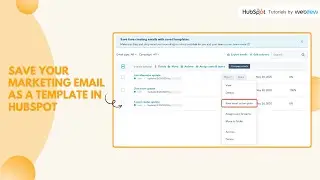 How to save your marketing email as a template in HubSpot