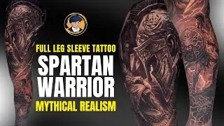 Full Leg Sleeve Tattoo &ndash; Spartan Warrior Realism | Done by BB at Morgan's Ink