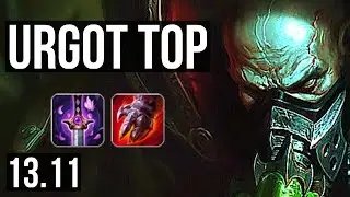 URGOT vs GWEN (TOP) | Rank 7 Urgot, 800+ games, 6/1/1, 900K mastery | KR Grandmaster | 13.11