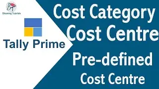 Cost Center & Cost Category in Tally Prime Tamil | Pre-Defined Cost Center| Department-wise Entries