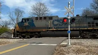 Train going through South St., Athens, AL ￼