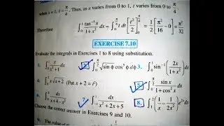 12 th (NCERT) Mathematics-INTEGRATION  (CALCULUS) | EXERCISE-7.10 (Solution)|Pathshala ( hindi )