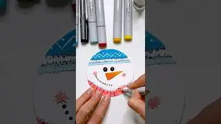 ☃️ Copic marker beginner holiday drawing #copic #art #artistdrawing