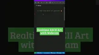 Real-Time ASCII Art from Your Webcam Using Python! 😱📷 