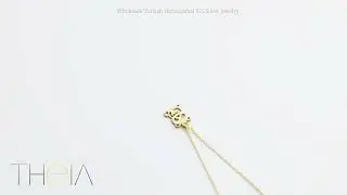 Laser Cut Plain Panda Design Charm Necklace - NECK-1537