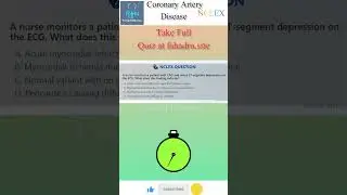 NCLEX CAD ECG Question ST Segment Depression & Ischemia Explained