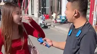 元帅户外搞笑与美女互动