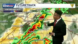 Severe Weather Timeline: Storms will sweep across Alabama Tuesday, cooler forecast on Thanksgiving