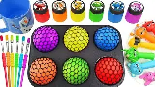 Oddly Satisfying Video l Making DIY Funny Lava Slime Balls FORM Sprunki Mixing Candy Lollipops ASMR
