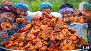 CHICKEN ROAST |Big Chicken Pieces Cooking &Eating In Village |Delicious Chicken Recipe In Village