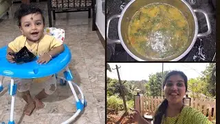The sandal thief😱 Simple Style Dal recipe😋 Krishnav Fun time😍🥰