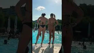WET MOTION # 122 | BEAUTIFUL GIRLS BY POOL | RELAX IN WATER PARK | SUMMER SWIMMING 2025