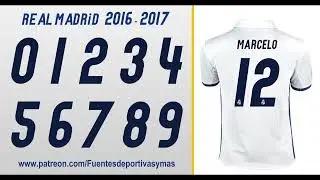 Tipografia Real Madrid 2016 - 2017 free download Real Madrid Font 2016 - 2017