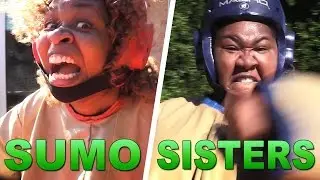 Sumo Sisters (Backyard Wrestling with GloZell and DeOnzell)