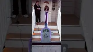 Final setup for no touch Halloween candy delivery