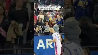 Emma Watson enjoying the NBA All Star Celebrity Game!