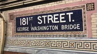 The Broadway-7 Avenue Line: R62A 1 Trains at the Reopened 181 Street Station with NEW Elevators